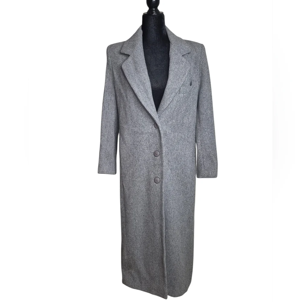 Vintage Women's Continental 100% Wool Trench Coat Jacket. Union Made In The USA. - Picture 4 of 11